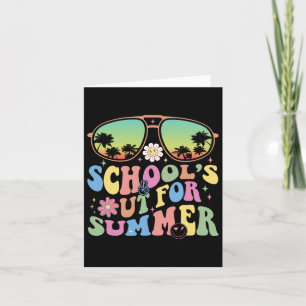 Last Day Of School Graduation Groovy Schools Out F Card