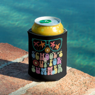 Last Day Of School Groovy School's Out For Summer Can Cooler