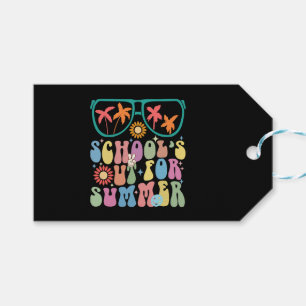 Last Day Of School Groovy School's Out For Summer  Gift Tags