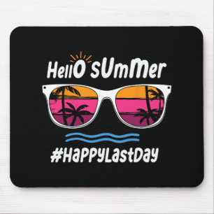Last Day Of School Hello Summer Sungles Beach 3 Mouse Mat