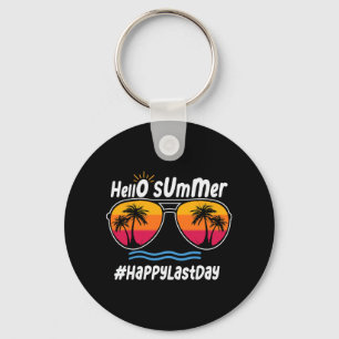 Last Day Of School Hello Summer Sungles Beach Key Ring
