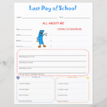 Last Day of School Interview Print