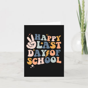 Last Day Of School Kids Teacher Student Graduation Card