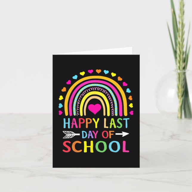 Last Day Of School Kids Teacher Student Graduation Card (Front)