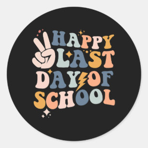 Last Day Of School Kids Teacher Student Graduation Classic Round Sticker