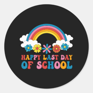 Last Day Of School Kids Teacher Student Graduation Classic Round Sticker