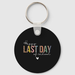 Last Day Of School Leopard Teacher Student Kids Gi Key Ring