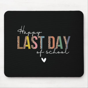 Last Day Of School Leopard Teacher Student Kids Gi Mouse Mat
