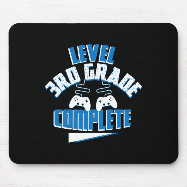 Last Day Of School Level 3rd Grade Complete Gamer  Mouse Mat (Front)