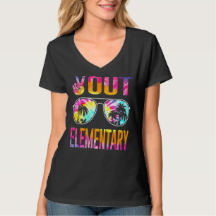 Last Day Of School Peace Out Elementary Teacher Ki T-Shirt