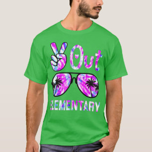 Last Day Of School Peace Out Elementary Teacher Ti T-Shirt