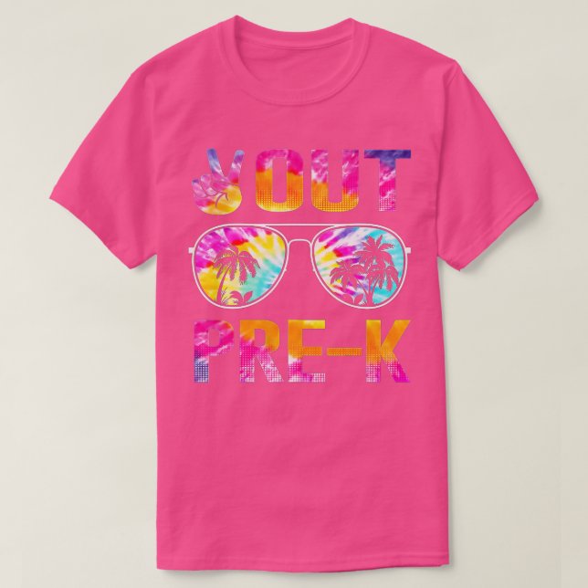 Last Day of School Peace Out PreSchool Pre-K Teach T-Shirt (Design Front)