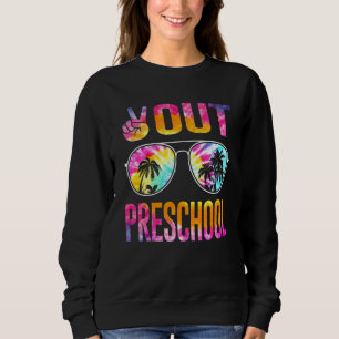 Last Day Of School Peace Out Preschool Teacher Kid Sweatshirt