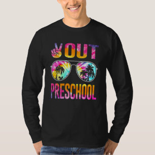 Last Day Of School Peace Out Preschool Teacher Kid T-Shirt