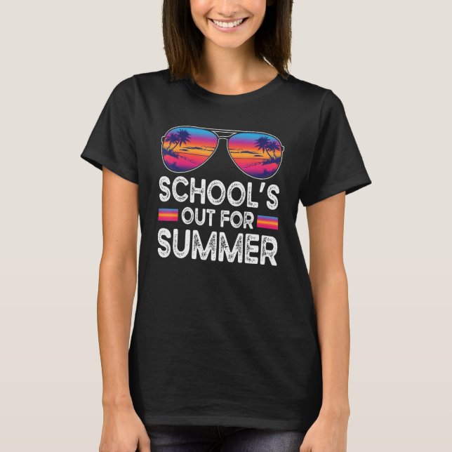 Last Day Of School Retro Schools Out For Summer 2 T-Shirt (Front)