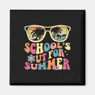 Last Day Of School Retro Teacher School#39;s Out F Magnet