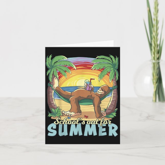 Last Day Of School Schools Out For Summer Card (Front)
