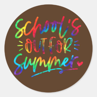 Last Day Of School Schools Out For Summer Teacher Classic Round Sticker
