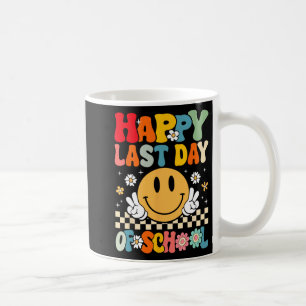 Last Day Of School Smile Groovy Face Teacher Summe Coffee Mug