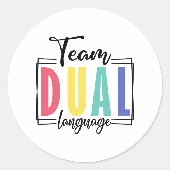 Last Day Of School Squad Team Dual Language Teache Classic Round Sticker (Front)