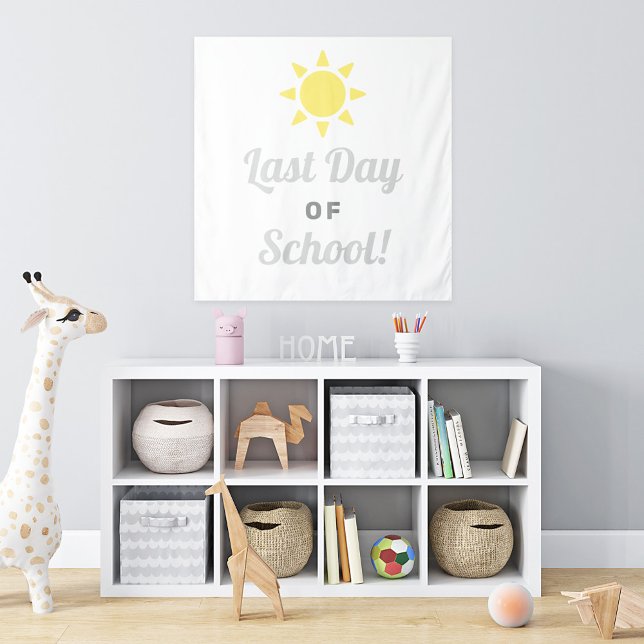 Last Day of School Sun Grey Yellow Tapestry (Creator Uploaded)