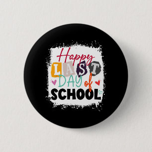 Last Day Of School Teacher & Kids 6 Cm Round Badge