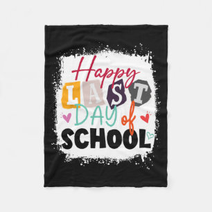 Last Day Of School Teacher & Kids Fleece Blanket