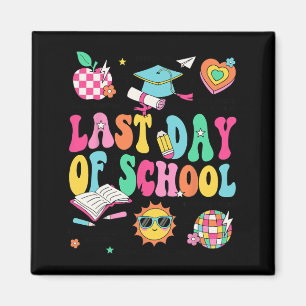 Last Day Of School Teacher Boy Girl Grad Hello Sum Magnet