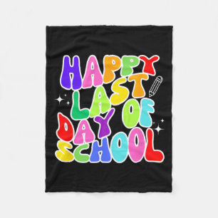 Last Day Of School Teacher Student Graduation 5  Fleece Blanket
