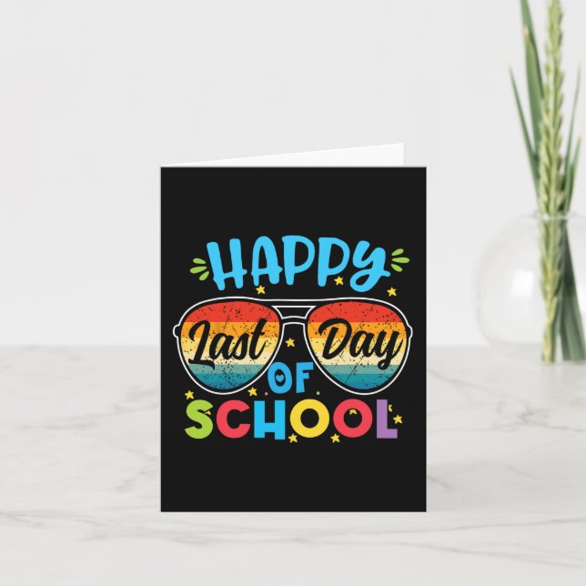 Last Day Of School Teacher Student Graduation 7  Card (Front)