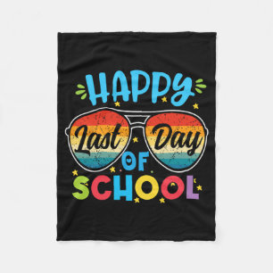 Last Day Of School Teacher Student Graduation 7  Fleece Blanket