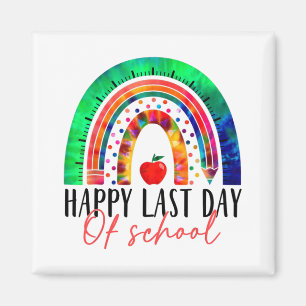 Last Day Of School Teacher Student Graduation Rain Magnet