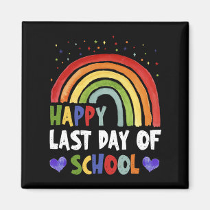 Last Day Of School Teacher Student Graduation Rain Magnet