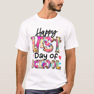 Last Day Of School Tie Dye Leopard Graduation Teac T-Shirt