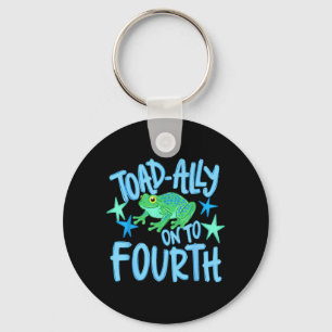 Last Day of School Toad Ally On to Fourth Grade Key Ring