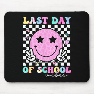 Last Day Of School Vibes Teacher Student Groovy Gr Mouse Mat