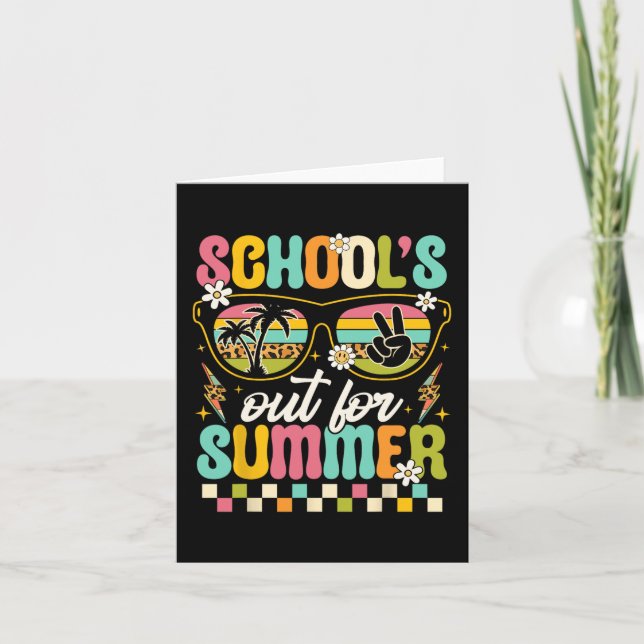 Last Day Of School's Out For Summer Teacher Boys G Card (Front)