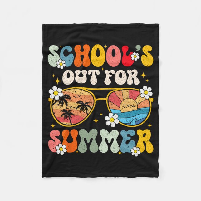 Last Day Of School's Out For Summer Teacher Boys G Fleece Blanket (Front)