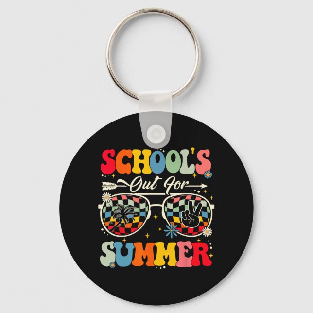 Last Day Of School's Out For Summer Teacher Boys G Key Ring (Front)
