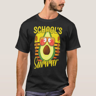 Last Day Of Schools Out For Summer Vacation Avocad T-Shirt