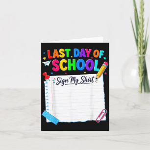 Last Day School Autograph Student Signature Card