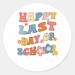 Last Days Of School Graduation 2025 Kids Students Classic Round Sticker