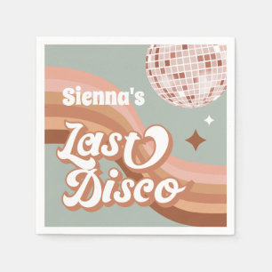 Last Disco 70's Groovy Retro Daisy Bachelorette   Napkin