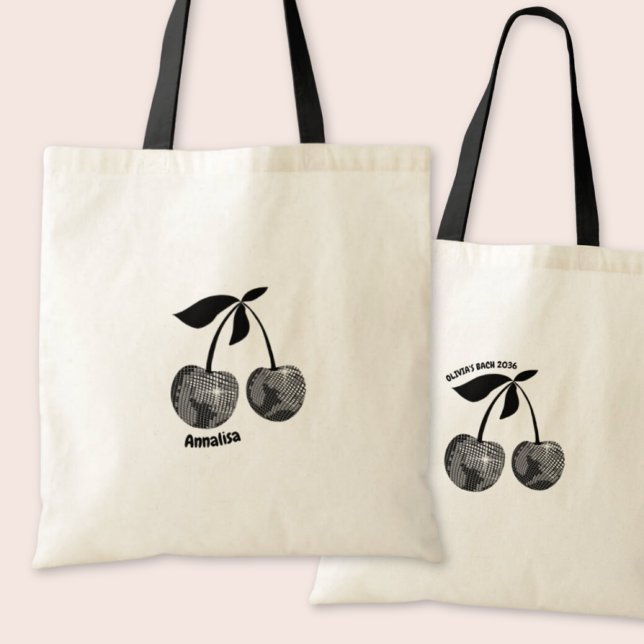 Last Disco Bachelorette Party Black Cherry Tote (Last Disco Bachelorette Party Black Cherry Tote
)