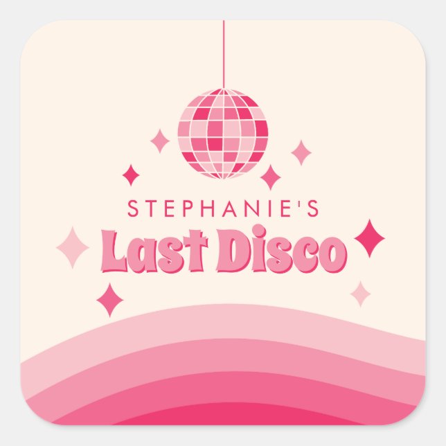 Last Disco Bachelorette Party Custom Sticker (Front)