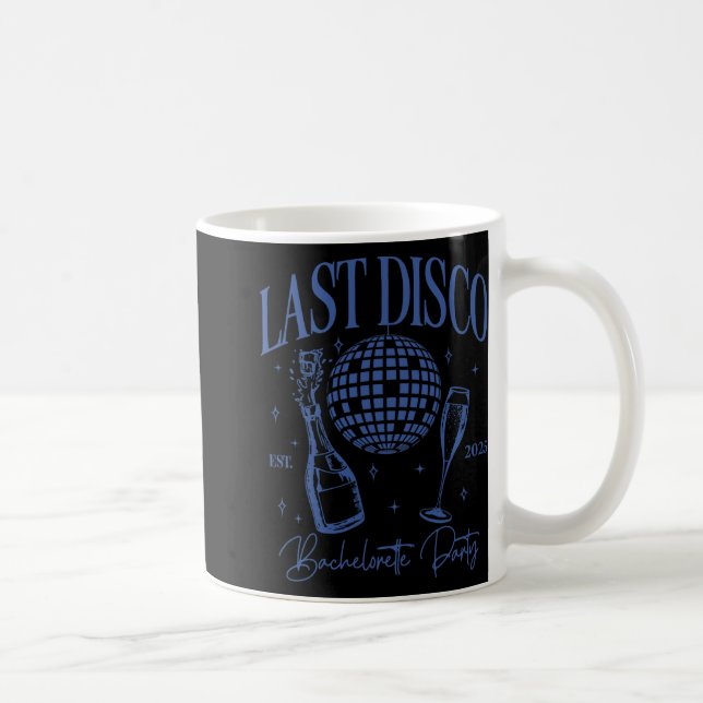 Last Disco Bachelorette Party Est. 2025 Team Bride Coffee Mug (Right)