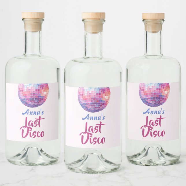 Last Disco Bachelorette Party Liquor Labels (Bottles)