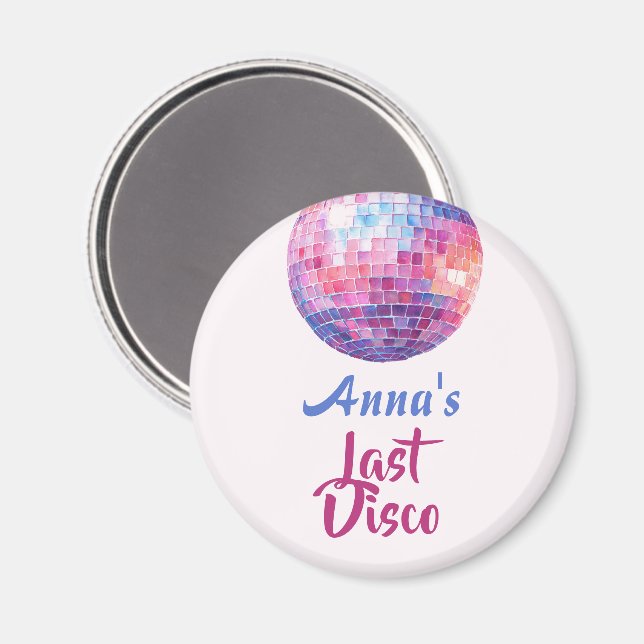 Last Disco Bachelorette Party | Pink Magnet (Front/Back)