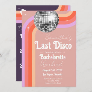 Last Disco Bachelorette Weekend Invitation