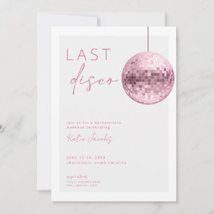 Last Disco Bachelorette Weekend Invitation